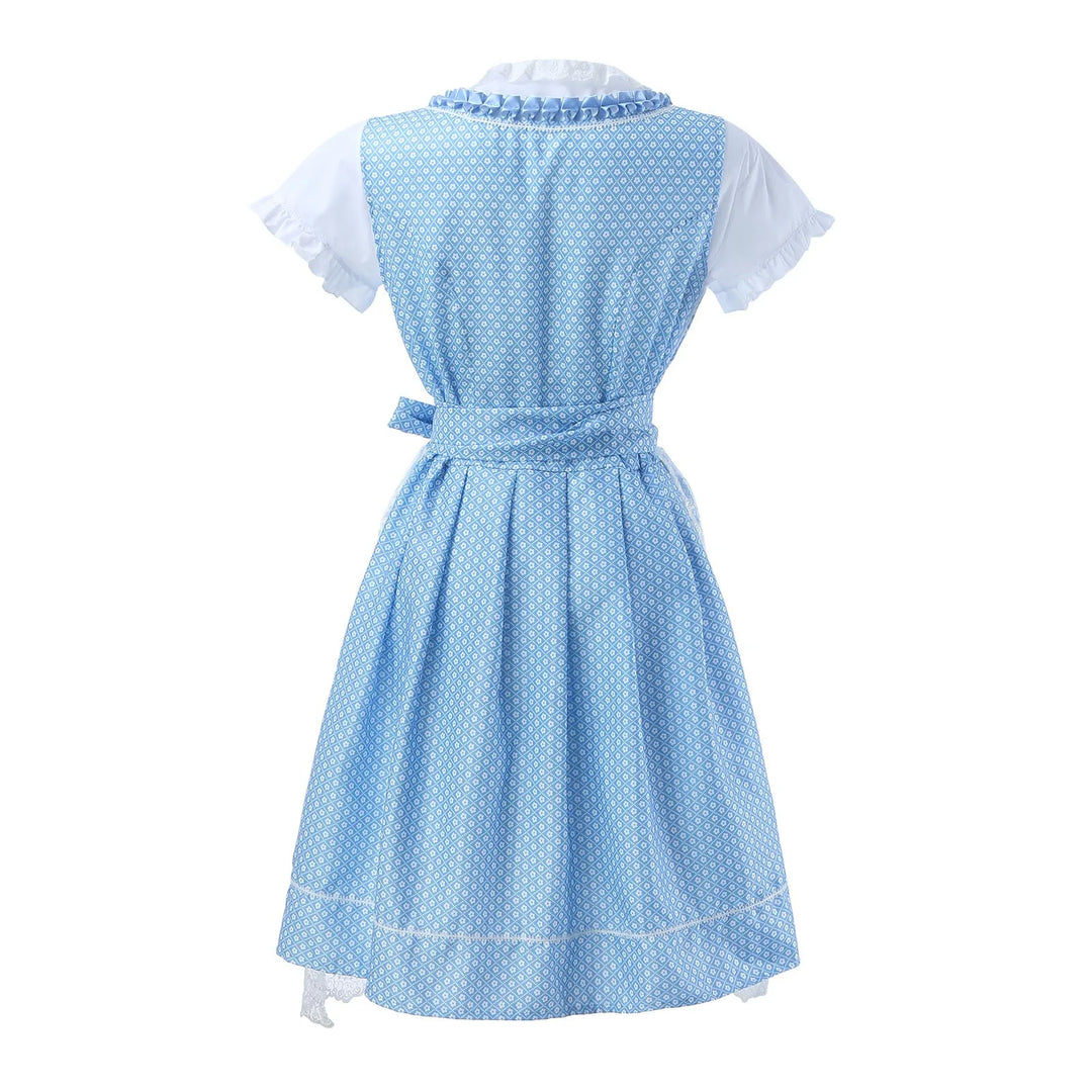 Trendiges Blaues Oktoberfest Dirndlkleid Für Damen | Midi