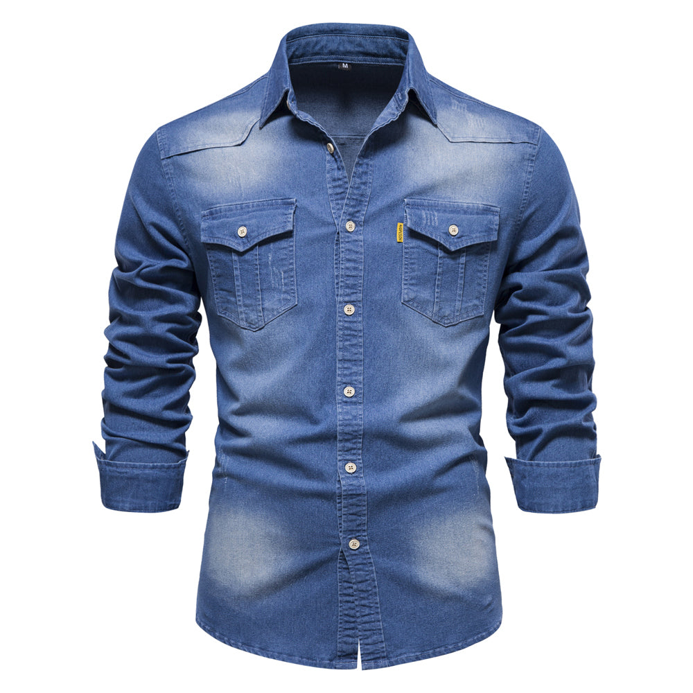 Herren Freizeit Jeanshemd | Langarm