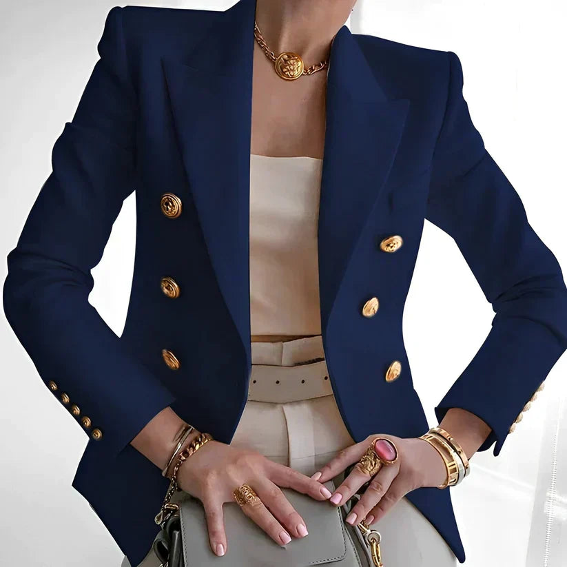 Damenblazer Mit Langen Ärmeln | Knopfdetail