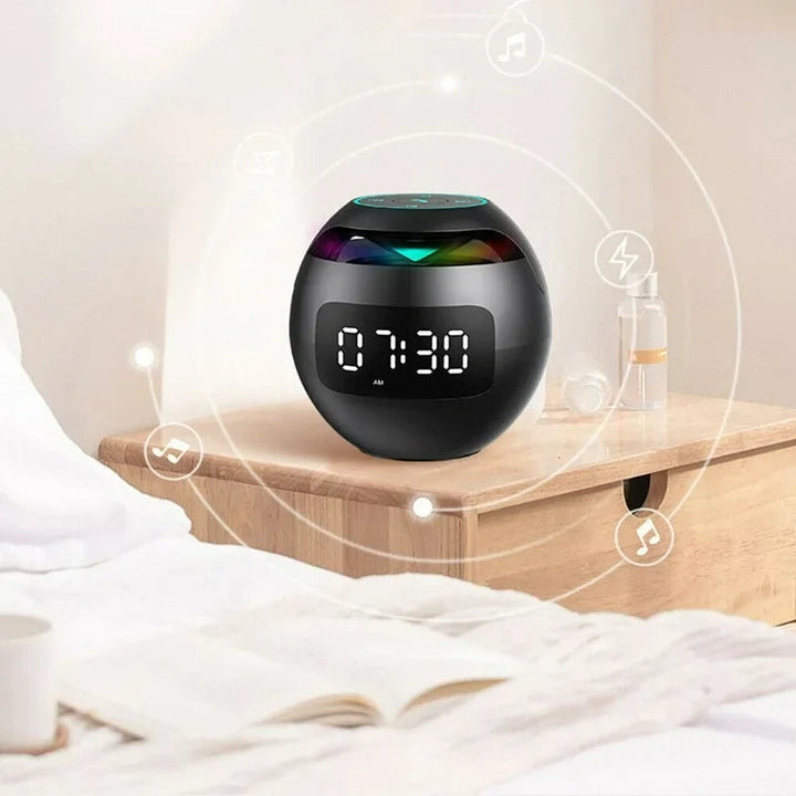 Bluetooth Speaker Alarm Clock with LED Mood Light