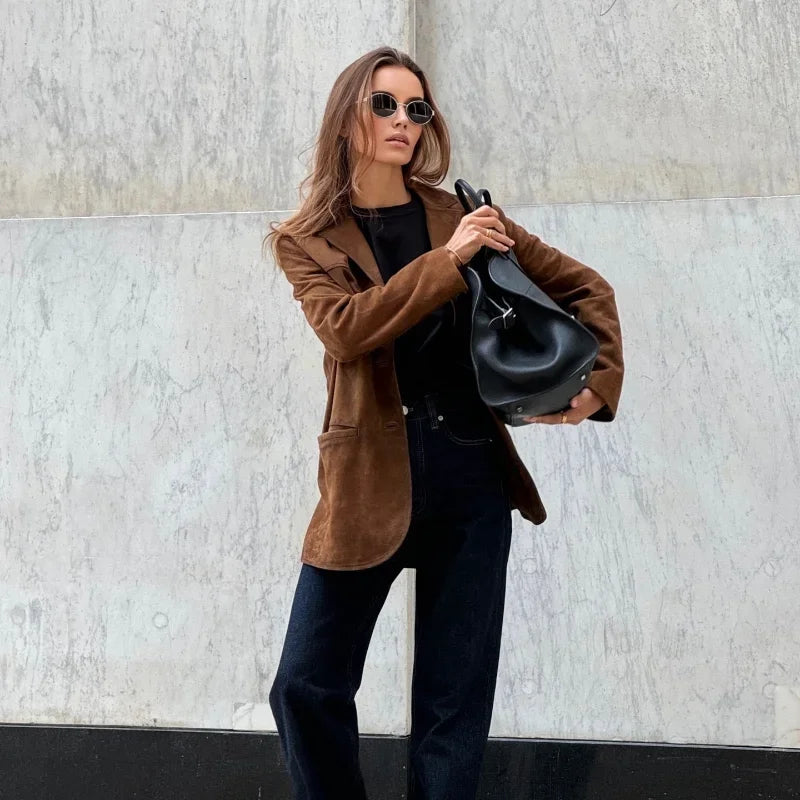 Trendige Damenjacke Mit Knopfverschluss | Vintage