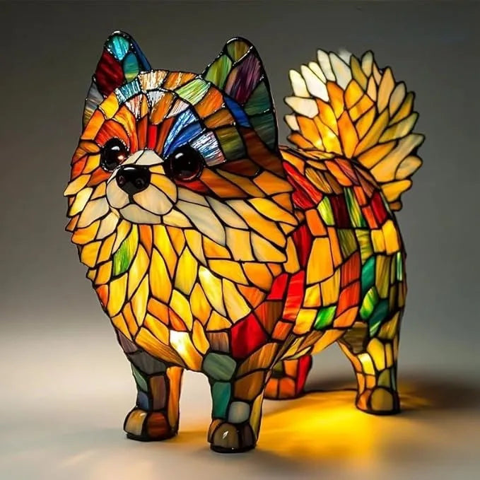 Fantasy Dog Table Lamp Decorative Colourful Home Lighting