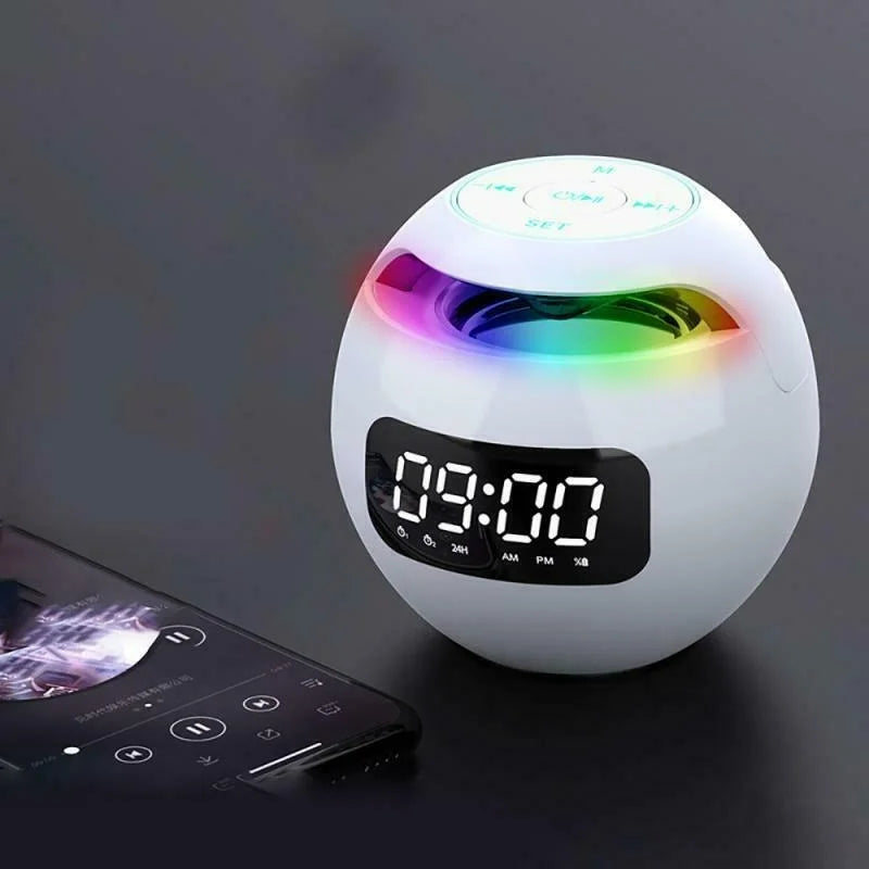 Bluetooth Speaker Alarm Clock with LED Mood Light