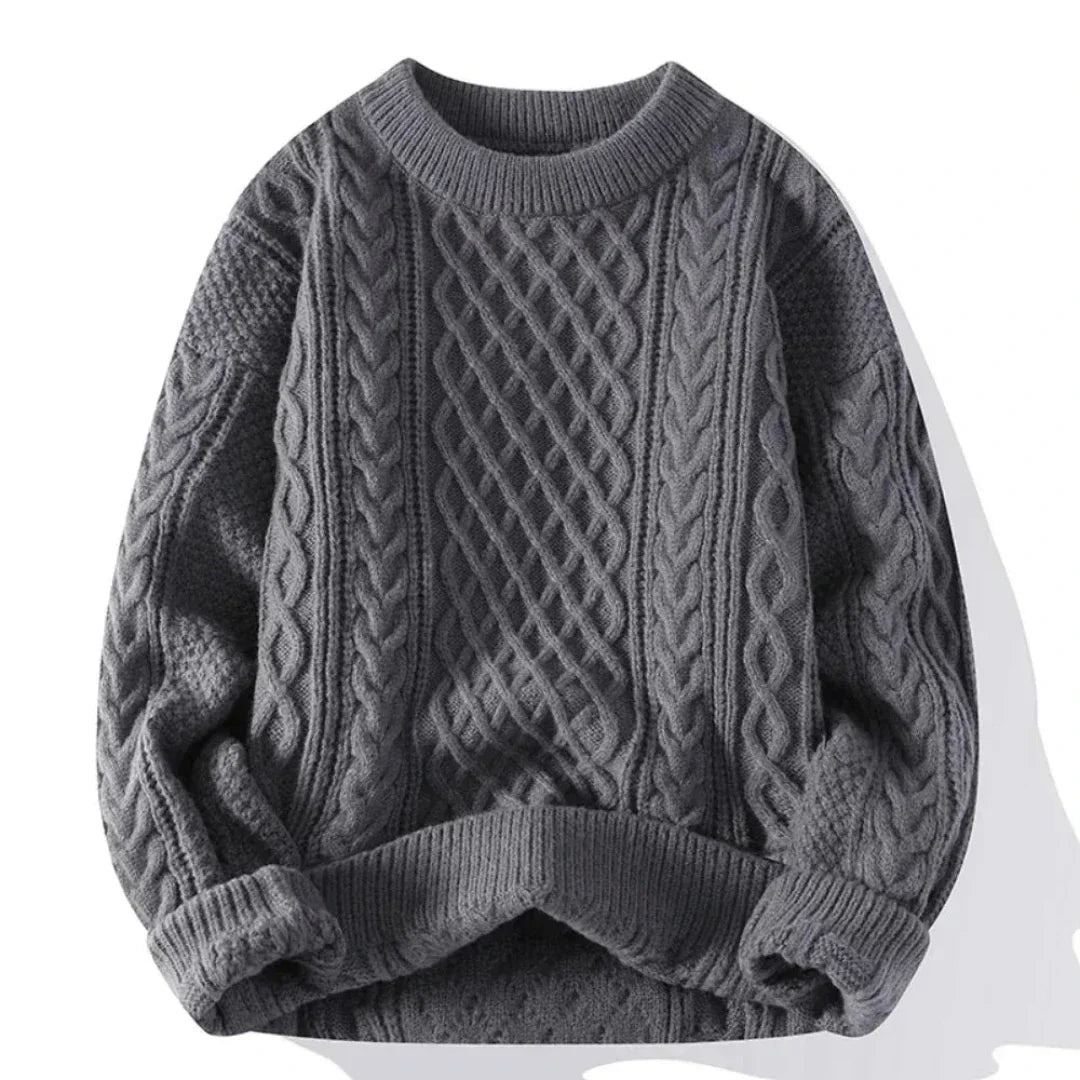 Herren Strickpullover Mit Rundhalsausschnitt | Langarm