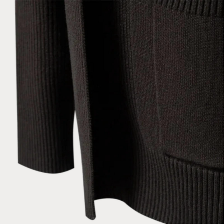 Strickjacke Mit Schalkragen Für Herren | Offene Vorderseite