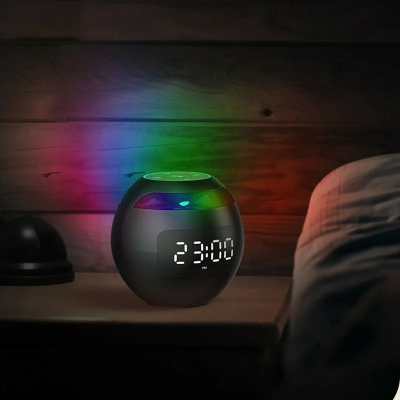 Bluetooth Speaker Alarm Clock with LED Mood Light