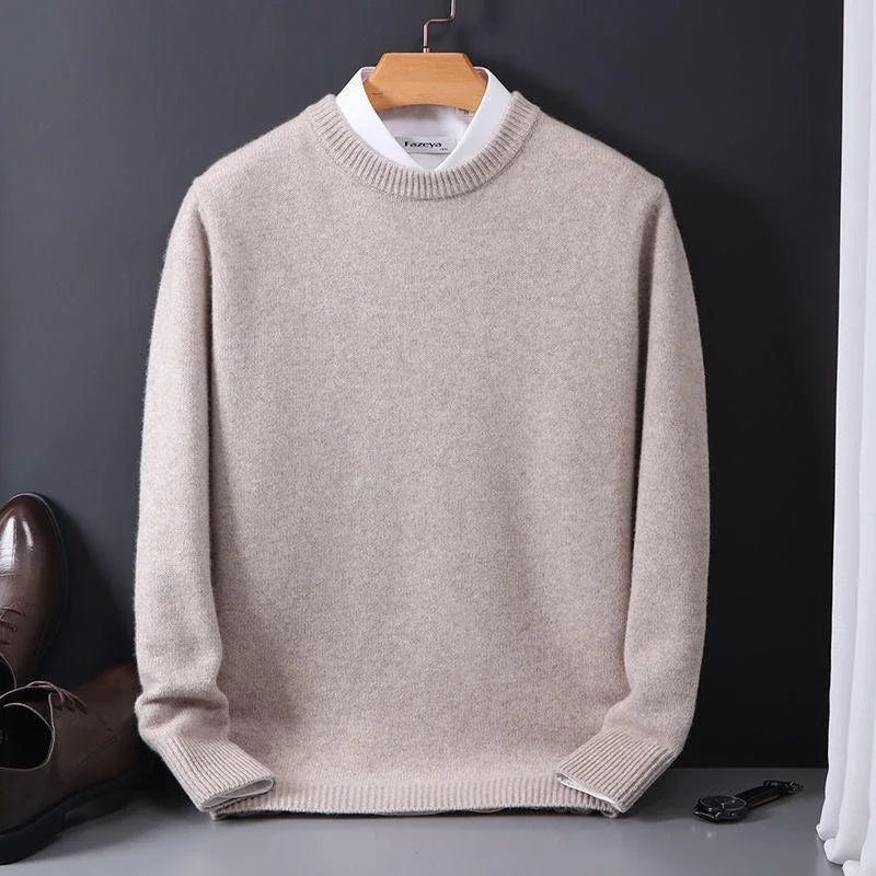 Lässiger Langarm-Kaschmirpullover Für Herren | Winter