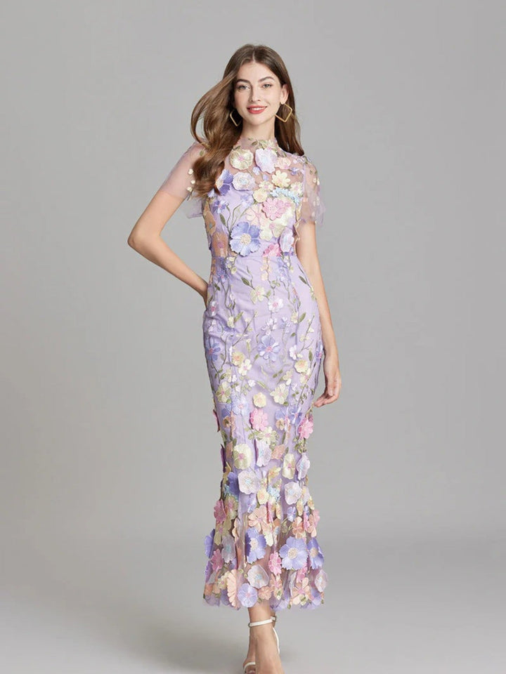 Claire | Langes Geblümtes Hochzeitsgastkleid Für Frauen | Maxi