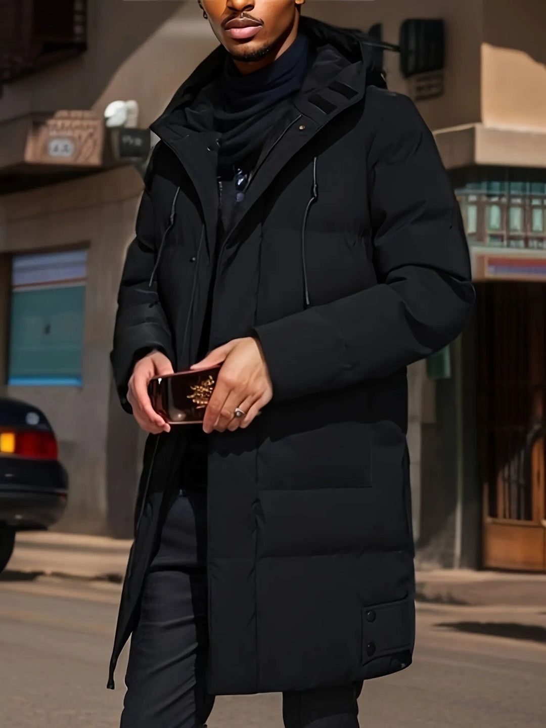 Langer Parka Pufferjacke Für Männer | Winter