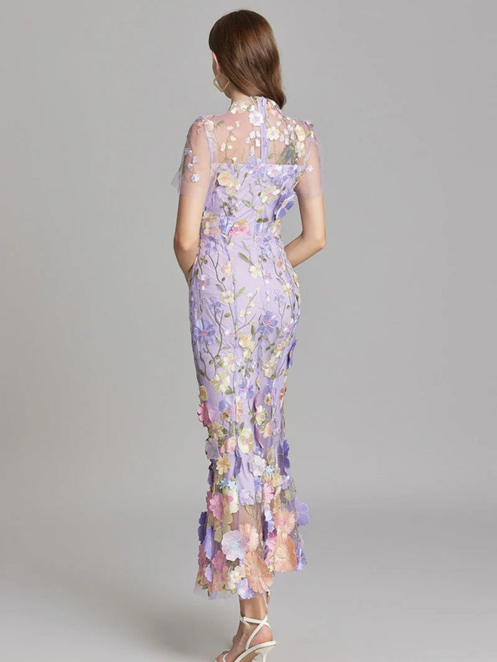 Claire | Langes Geblümtes Hochzeitsgastkleid Für Frauen | Maxi