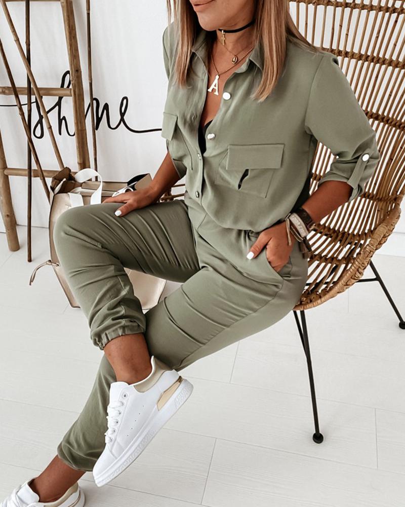 Damen Einteiler Jumpsuit | Mit Taschen