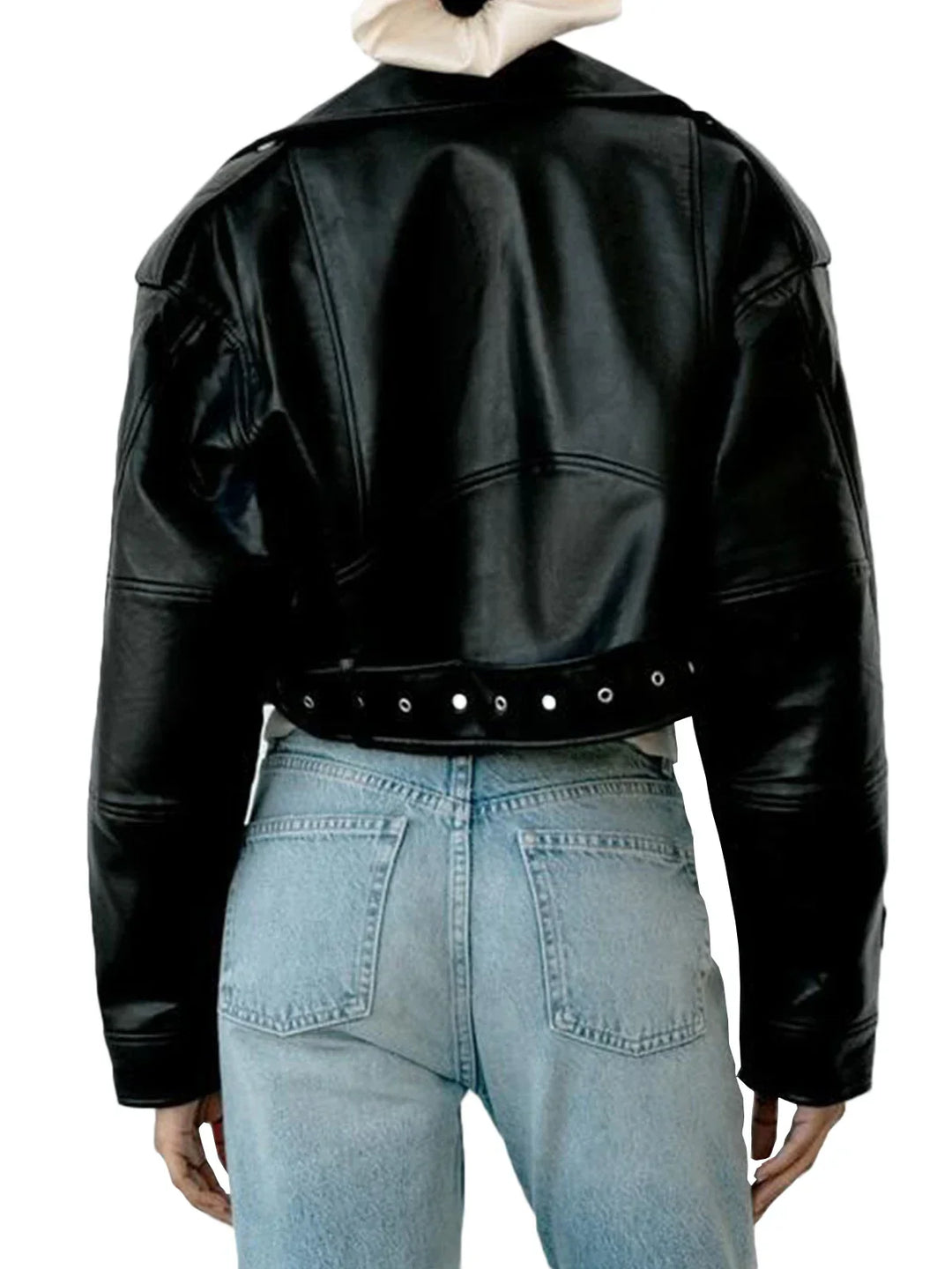 Kurz Geschnittene Lederjacke Für Damen | Freizeit