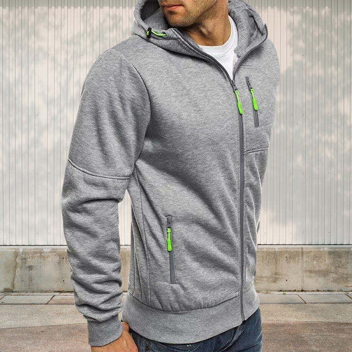Schlichte Kapuzenjacke Mit Vielen Taschen Für Herren | Winter