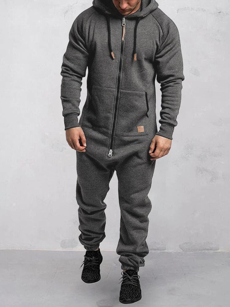 Moderner Jumpsuit Mit Kapuze Für Herren