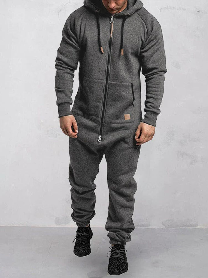 Moderner Jumpsuit Mit Kapuze Für Herren