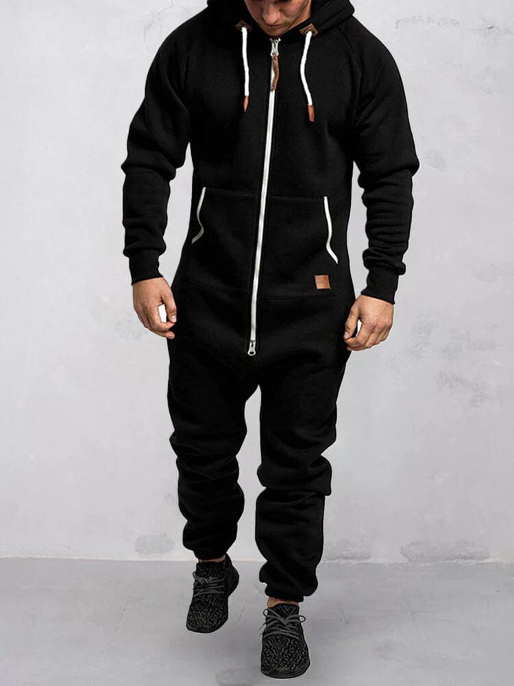 Moderner Jumpsuit Mit Kapuze Für Herren