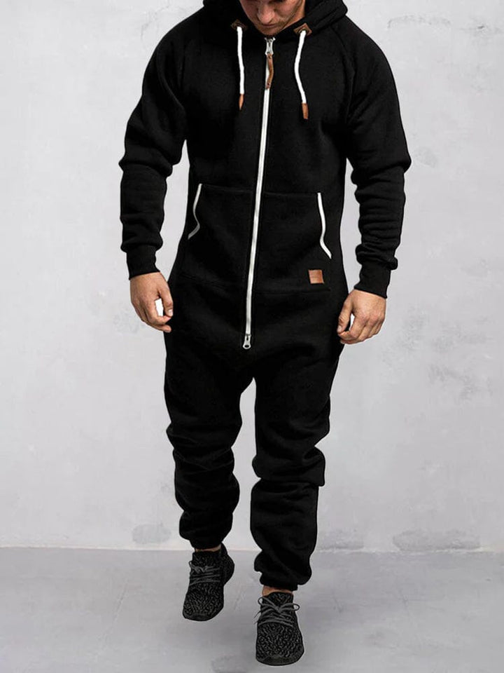 Moderner Jumpsuit Mit Kapuze Für Herren