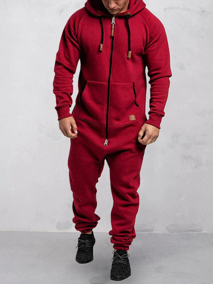 Moderner Jumpsuit Mit Kapuze Für Herren