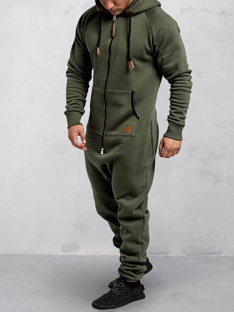 Moderner Jumpsuit Mit Kapuze Für Herren