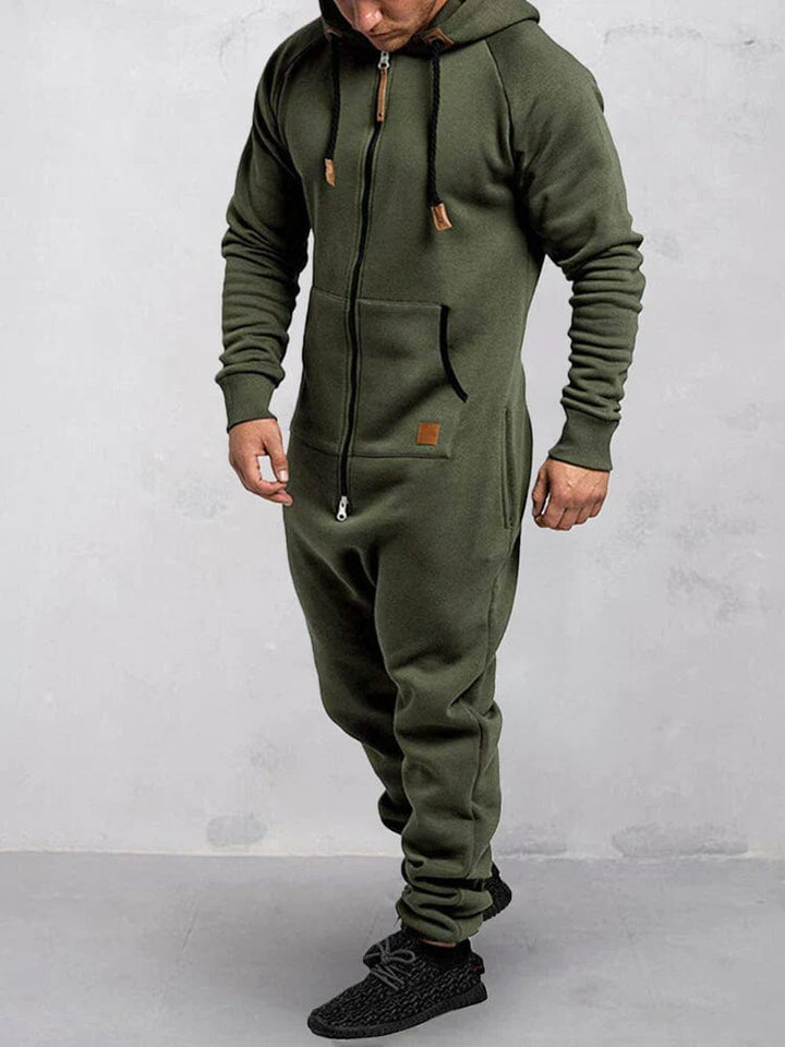 Moderner Jumpsuit Mit Kapuze Für Herren