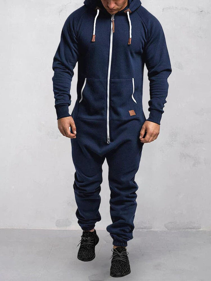 Moderner Jumpsuit Mit Kapuze Für Herren