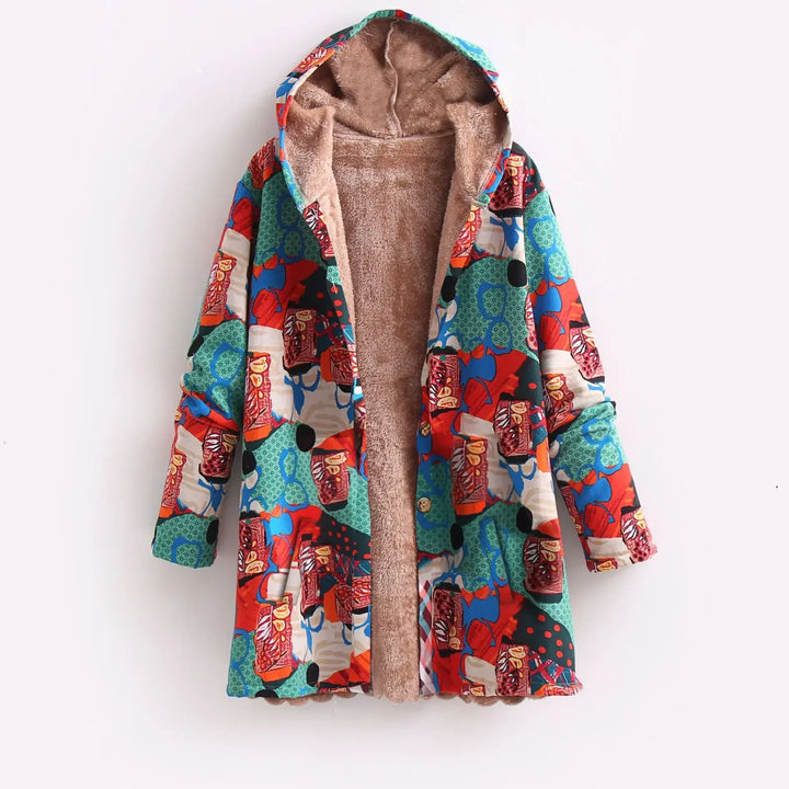 Stylische Printjacke Für Damen | Mit Kapuze