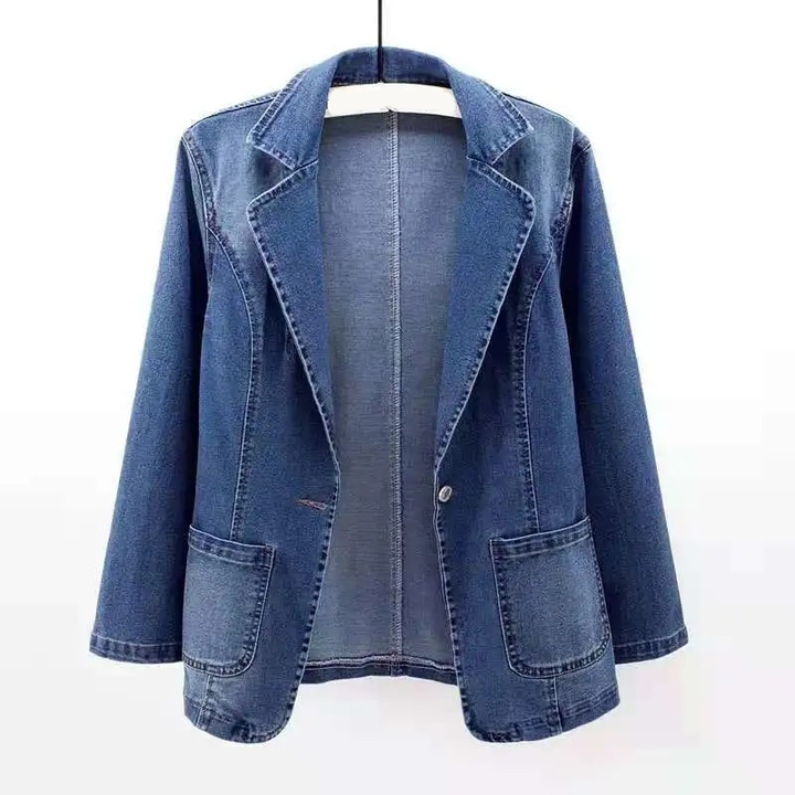 Damen Jeansblazer Mit Taschen | Langarm