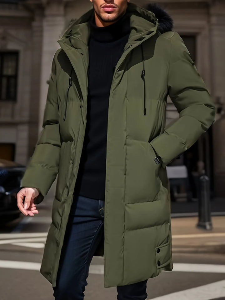 Langer Parka Pufferjacke Für Männer | Winter