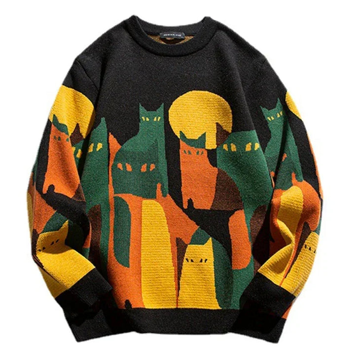 Herren Stilvolle Mehrfarbige Pullover | Oversize