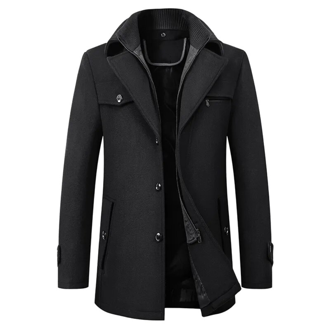 Lässiger Winter-Trenchcoat Für Herren | Lang
