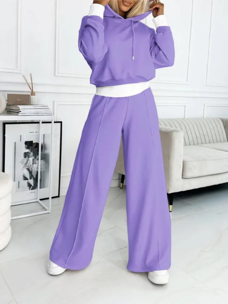 Damen Kapuzenoberteil Und Hose Set | Trainingsanzug