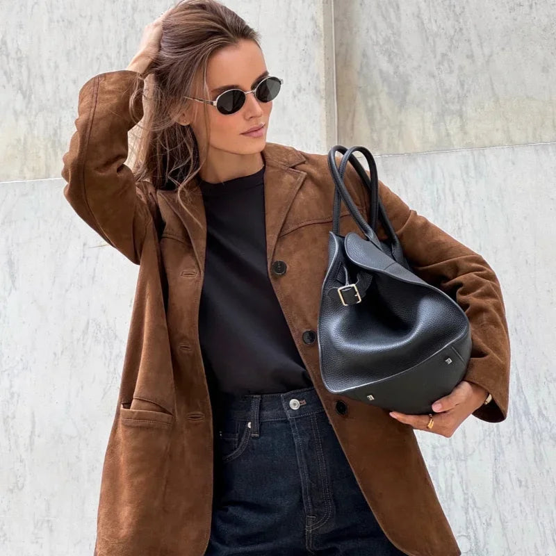 Trendige Damenjacke Mit Knopfverschluss | Vintage