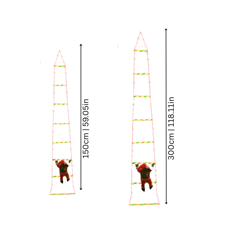 Festive Climbing Santa LED Lights Hanging Christmas Decoration