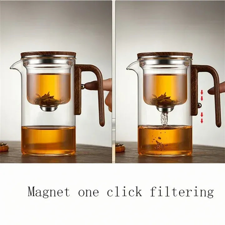 Glasteekanne mit Infuser – Elegant, Hitzebeständig & Ideal für losen Tee | Kreatives Design für stilvollen Teegenuss