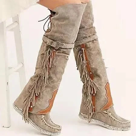Stilvolle Verstellbare Damenstiefel | Kniehoch