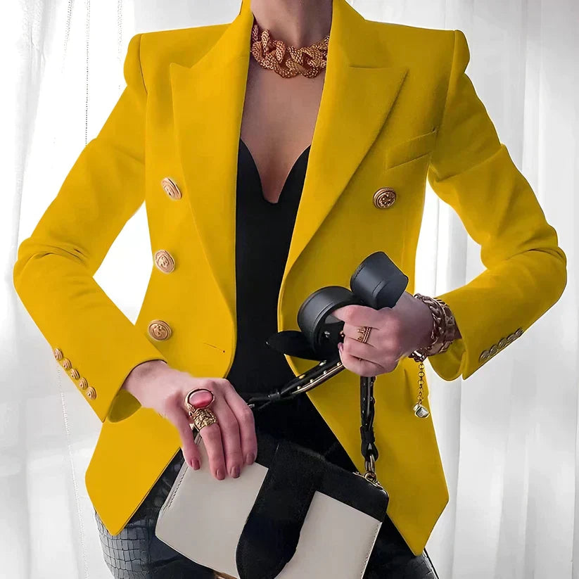 Damenblazer Mit Langen Ärmeln | Knopfdetail