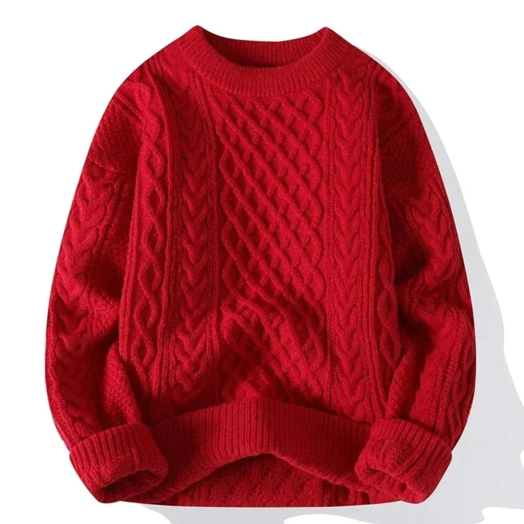 Herren Strickpullover Mit Rundhalsausschnitt | Langarm