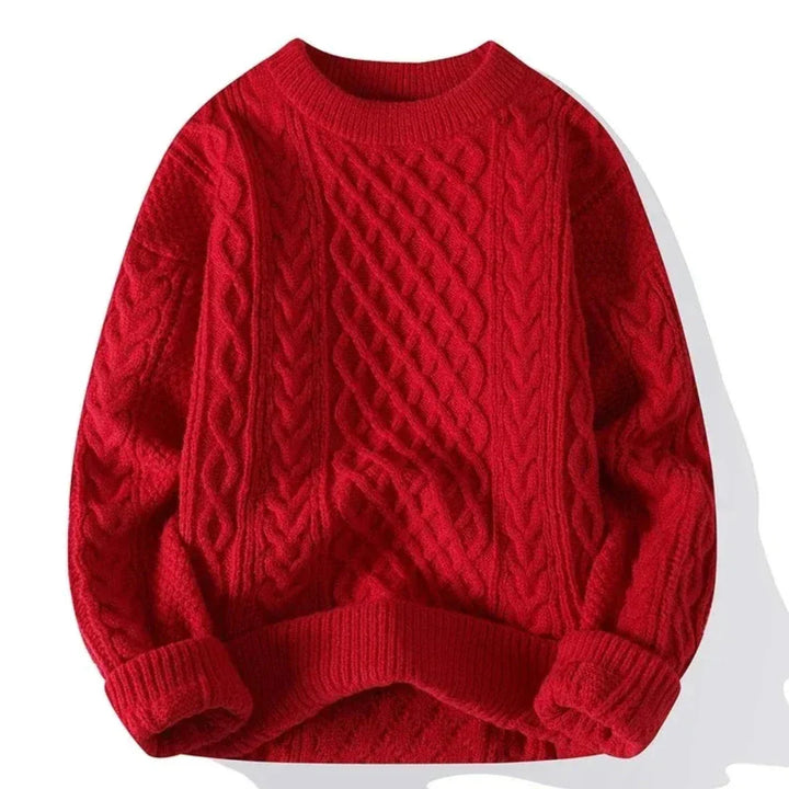 Herren Strickpullover Mit Rundhalsausschnitt | Langarm