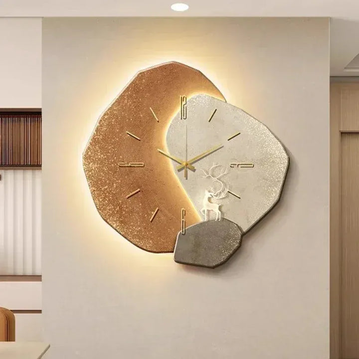 LED-Wanduhr – Modern, Ästhetisch & Kreativ beleuchtet | Dekorative Uhr für Wohnzimmer, Büro & stilvolle Innenräume