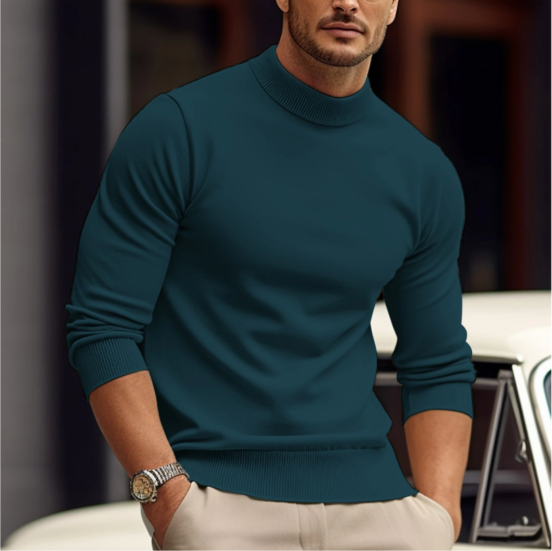 Stylischer Rollkragenpullover Für Männer | Langarm