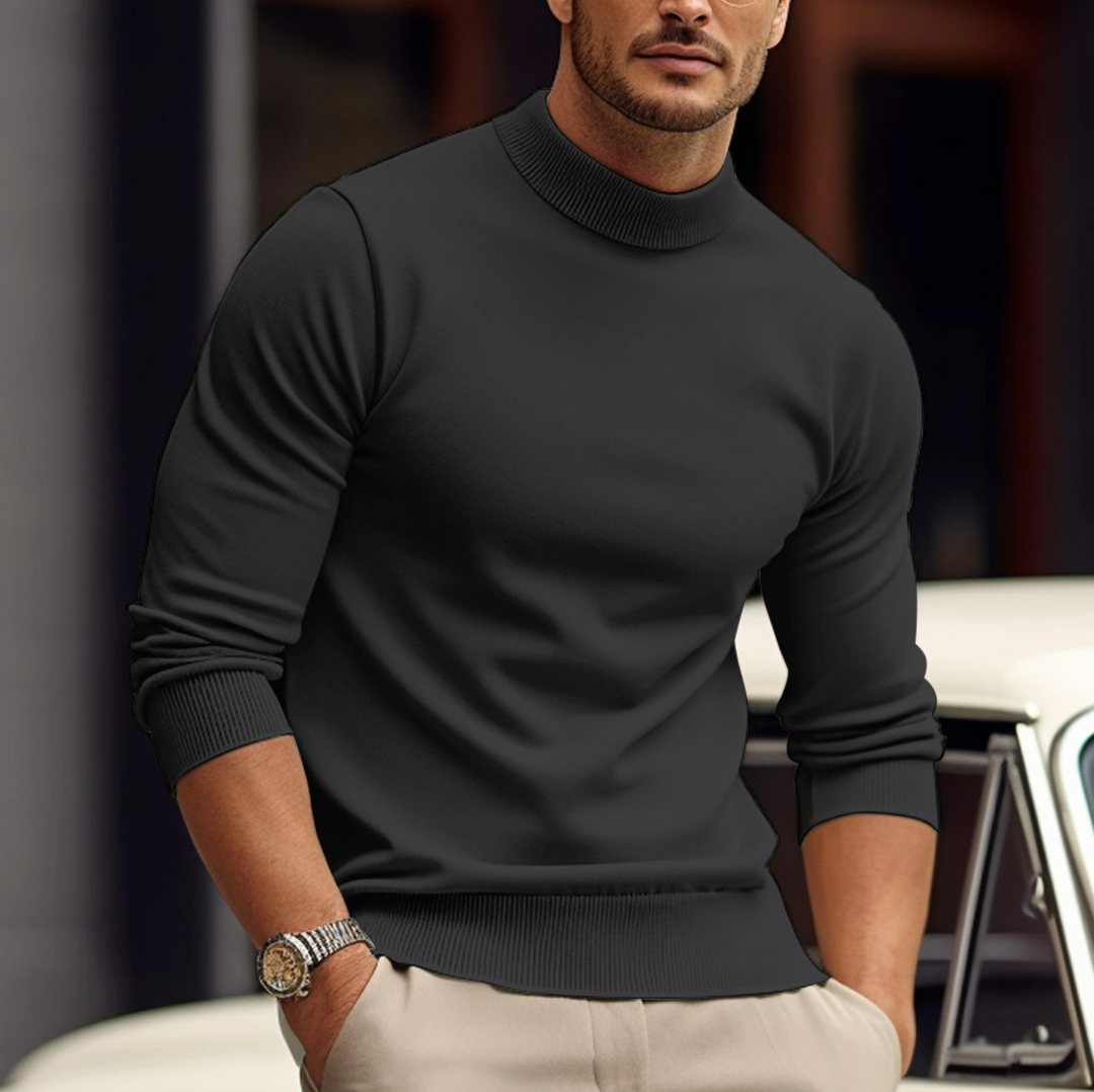 Stylischer Rollkragenpullover Für Männer | Langarm