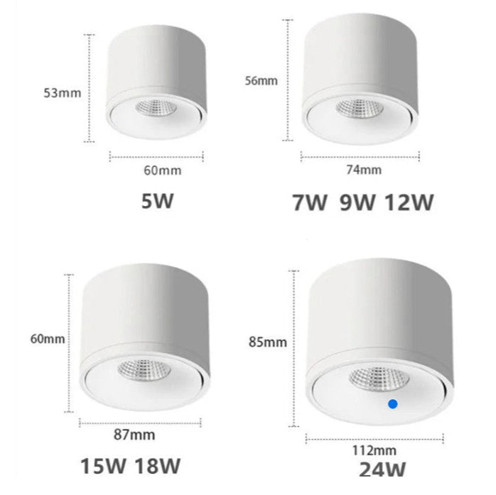 Rotating Ceiling Spotlight Modern Surface Mounted Light