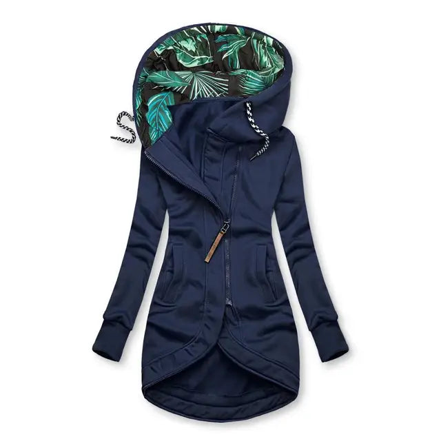 Winterjacke Mit Bedruckter Kapuze Für Damen | Herbst