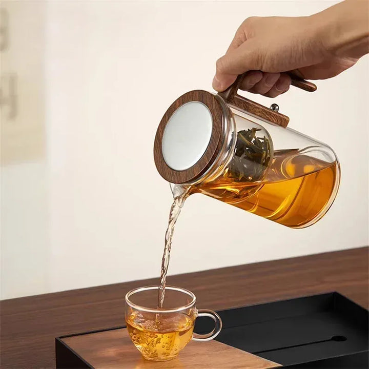 Glasteekanne mit Infuser – Elegant, Hitzebeständig & Ideal für losen Tee | Kreatives Design für stilvollen Teegenuss