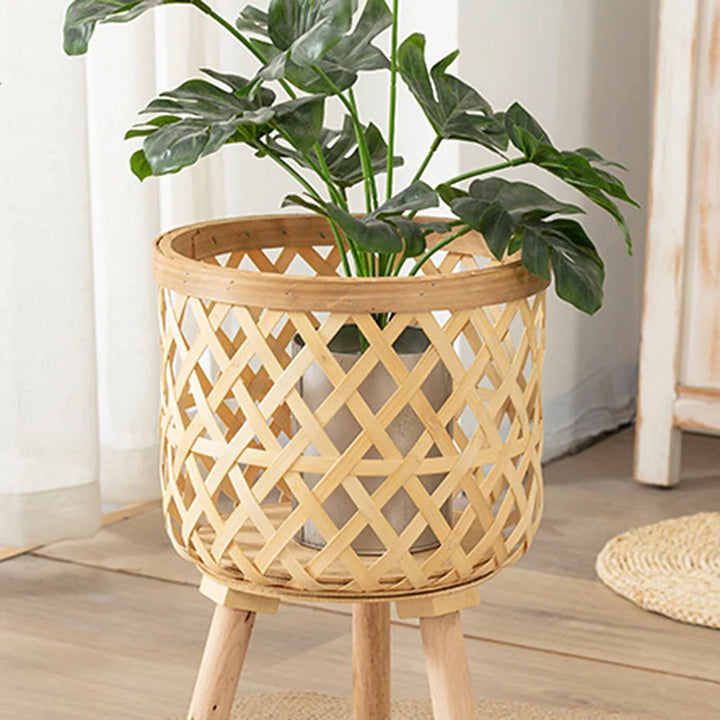 Handcrafted Bamboo Stand for Indoor Plant Pots