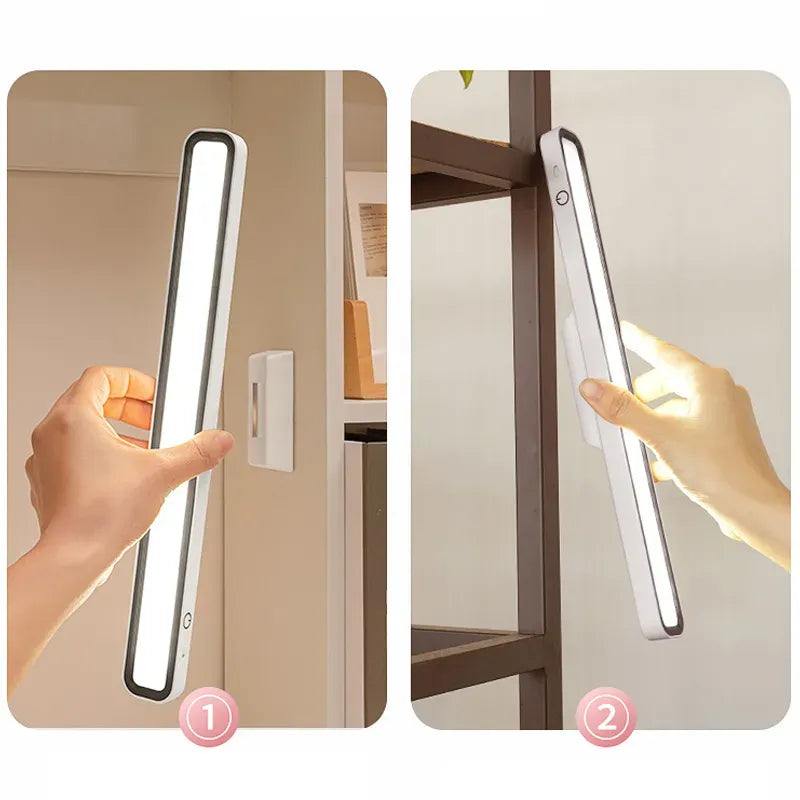 Magnetische LED-Lichtleiste – Kabellos, Wiederaufladbar & Tragbar | Ideal für Schrank, Küche, Flur & Arbeitsplatz