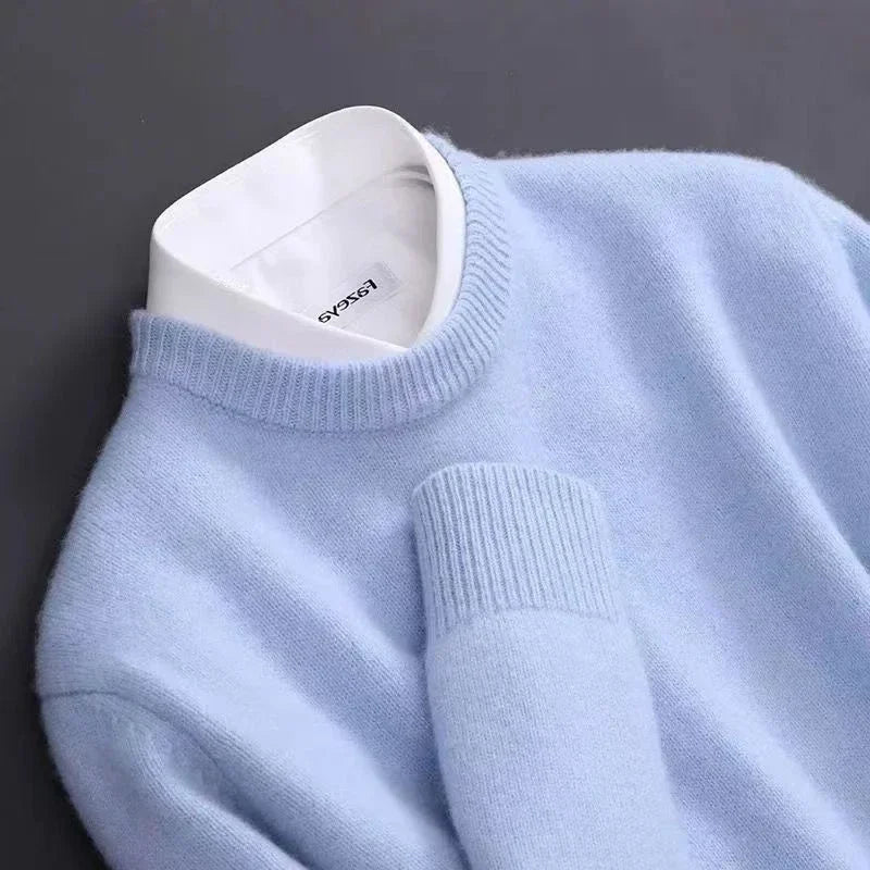 Lässiger Langarm-Kaschmirpullover Für Herren | Winter