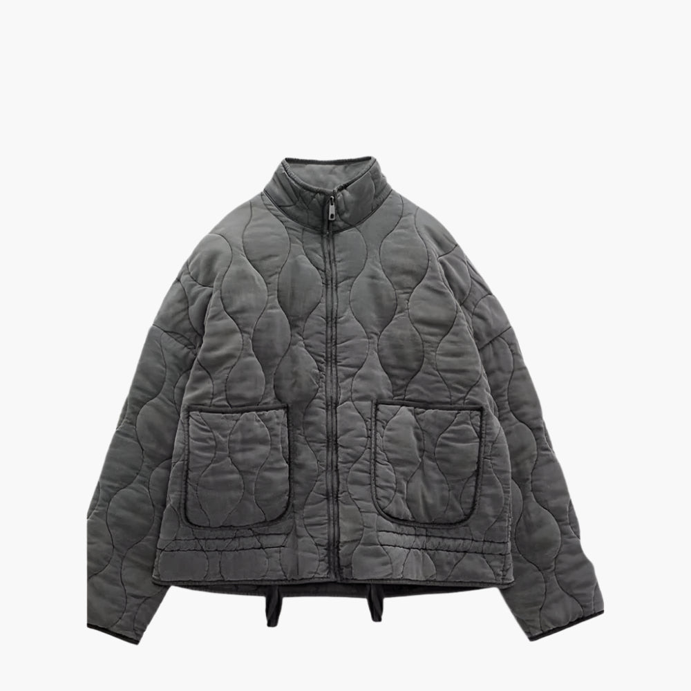 Klassische Steppjacke Mit Taschen Für Damen | Kurz