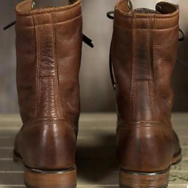 Herrenstiefel Aus Im Biker-stil | Schnürstiefel