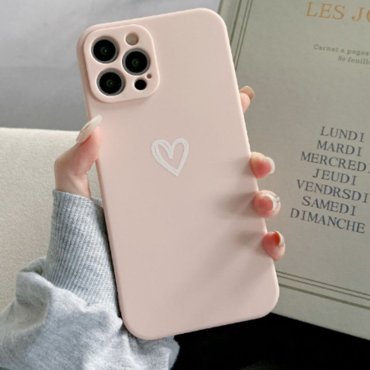 Heart Pattern Protective Phone Case for iPhone Models